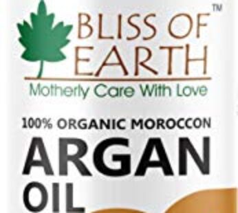 Bliss of Earth 100% Organic Argan Oil Of Morocco For Face Hair & Skin Cold Pressed & Unrefined 100ml