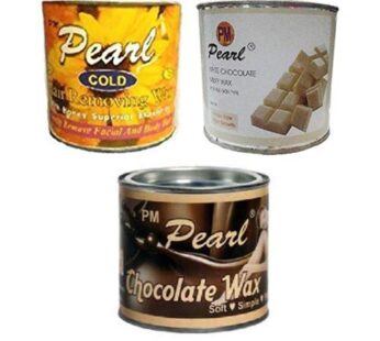 PMPEARL Wax Combo – Chocolate + Gold + White Chocolate Hair Removal Wax (600 gm)