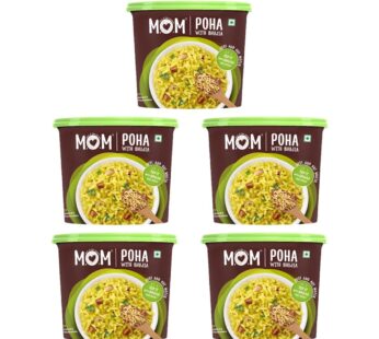 MOM – Meal of the Moment Poha with Bhujia 80g (Pack of 5) – Ready to Eat | Instant Food | No Added Preservatives