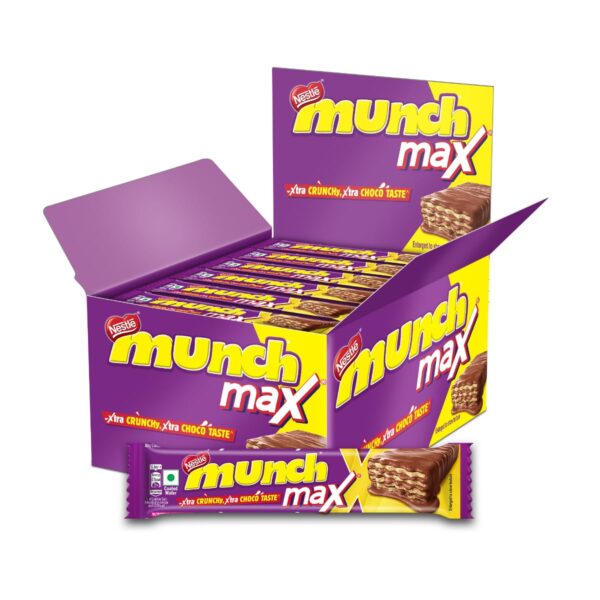 Nestle Munch Max Chocolate Coated Crunchy Wafer (24 Units) 924g Box