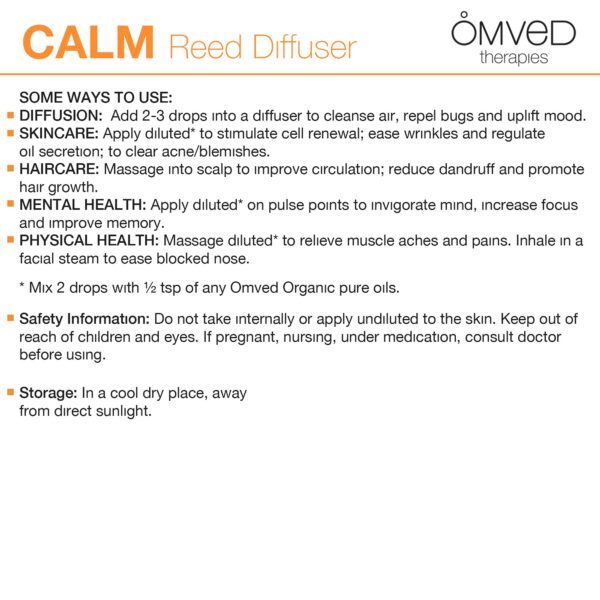 Omved Calm Jasmine Mogra Essential Oil Reed Diffuser Set 100 ml - Image 5