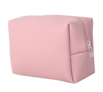 MINISO Pouch for Travel Makeup Bag Makeup Organizer Bag Cosmetic Bag Makeup Bag for Women Toiletry Bag for Travel Tools 17x7x10cm (Pink)