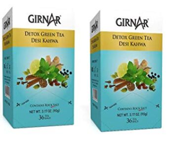 Girnar Green Tea Desi Kahwa 36 Tea Bags (36 Teabags (Pack of 2))